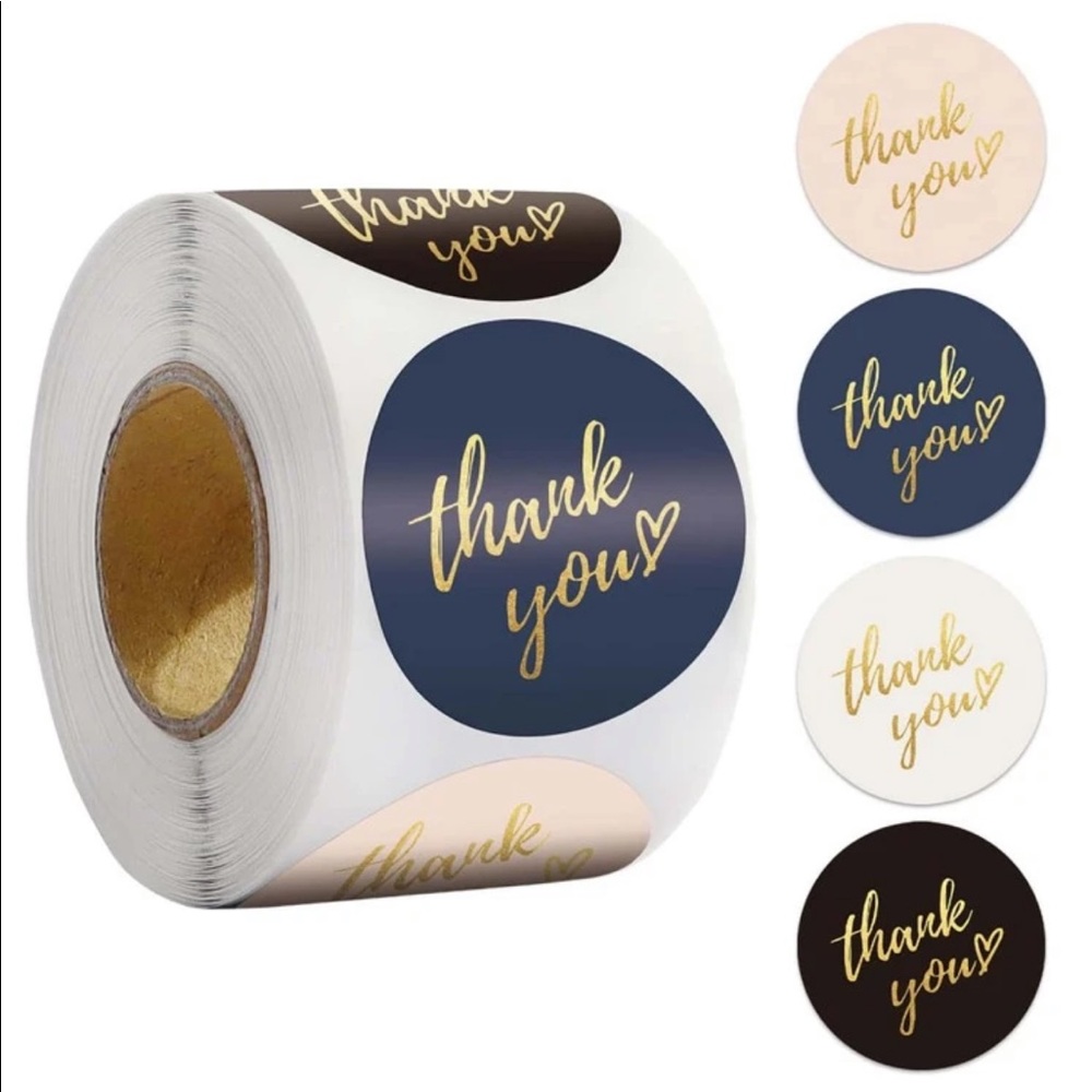Variety Roll of 500 Thank You Stickers‎